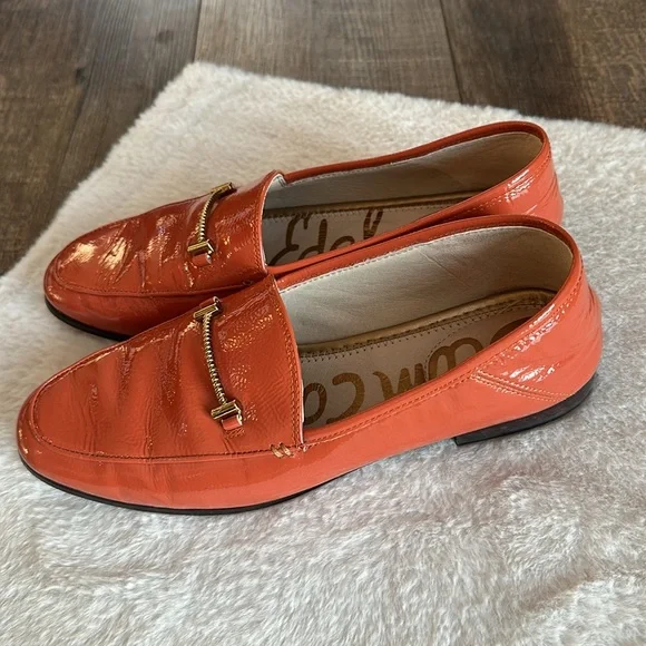 Sam Edelman Patent tangerine Orange Loafers - Picture 6 of 14